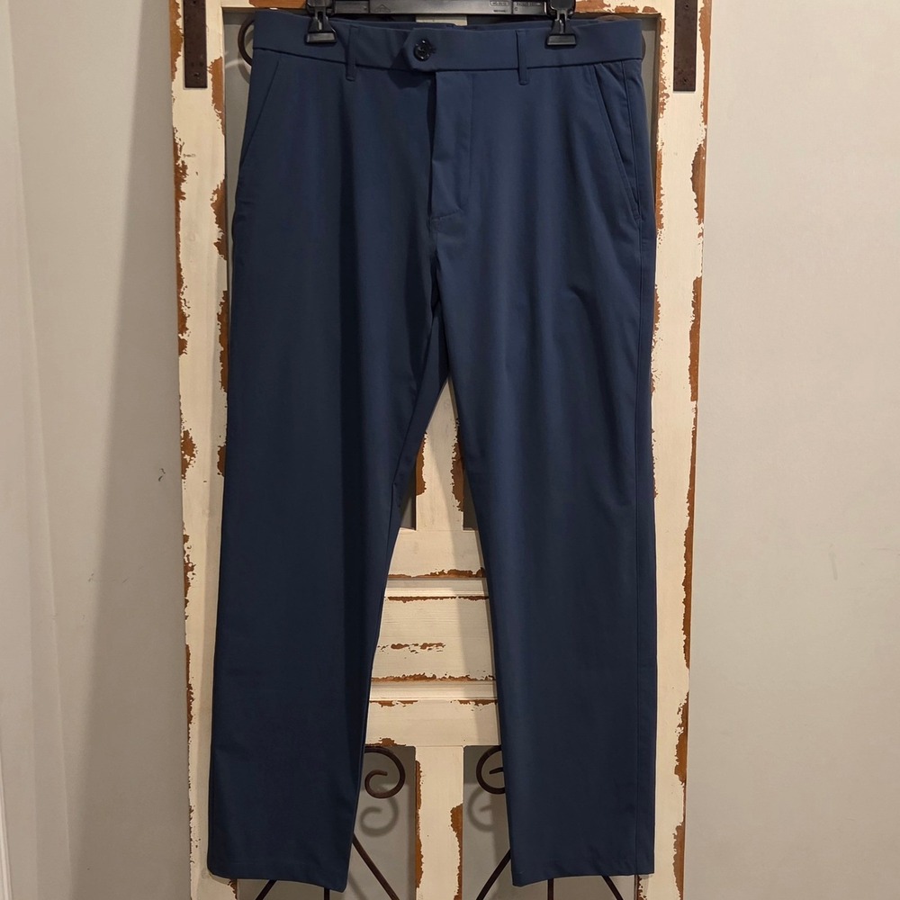 Greyson Montauk Golf Pants Mens 34x32 Blue Slate Performance Trousers Stretch